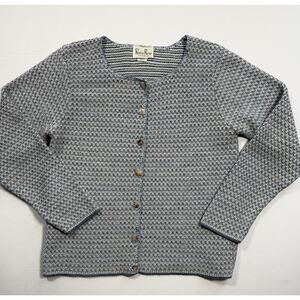 VTG Reba Rose New York USA Button Up Knit Cardigan Sweater Cotton Womens Size S